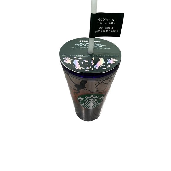 Starbucks Fall Halloween 2022 Raven’s Perch Glow in the Dark 16oz Tumbler Grande - Picture 3 of 11